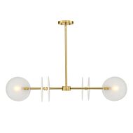 Sky Fall 4-Light Island Pendant in Brushed Gold