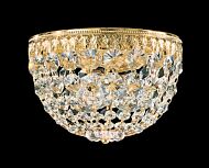 Petit Crystal 3-Light Flush Mount Ceiling Light in Gold