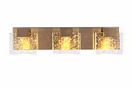 Craftmade Alamere 3-Light Bathroom Vanity Light in Satin Brass