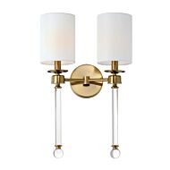 Lucent 2-Light Wall Sconce in Heritage