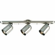 Directional 3-Light Wall with Ceiling Fixture in Brushed Nickel