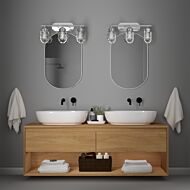 Hunter Starklake 3-Light Bathroom Vanity Light in Chrome
