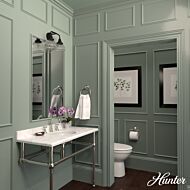 Hunter Cypress Grove 2-Light Bathroom Vanity Light in Natural Iron
