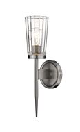 Z-Lite Flair 1-Light Wall Sconce In Antique Nickel