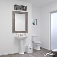 Hunter Gablecrest 3-Light Bathroom Vanity Light in French Oak