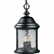 Ashmore 3-Light Hanging Lantern in Textured Black