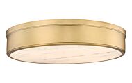 Anders 3-Light Flush Mount in Rubbed Brass