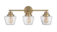 Craftmade Essex 3 Light Bathroom Vanity Light in Satin Brass