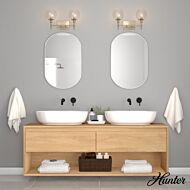 Hunter Xidane 2-Light Bathroom Vanity Light in Alturas Gold