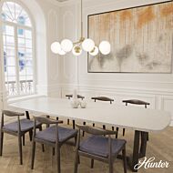 Hunter Hepburn 8-Light Chandelier in Painted Modern Brass