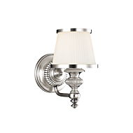 Hudson Valley Milton 10 Inch Wall Sconce in Polished Nickel