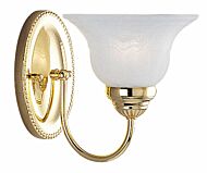 Edgemont 1-Light Bathroom Vanity Light in Polished Brass