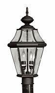 Georgetown 2-Light Outdoor Post Lantern in Black