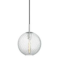 Hudson Valley Rousseau 15 Inch Pendant Light in Polished Chrome