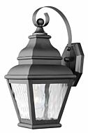 Exeter 1-Light Outdoor Wall Lantern in Black