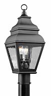 Exeter 2-Light Outdoor Post Lantern in Black