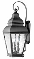 Exeter 3-Light Outdoor Wall Lantern in Black