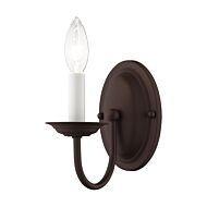 Home Basics 1-Light Wall Sconce in Bronze