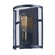 Maxim Lighting Palladium 1 Light 1 Light Wall Sconce in Black / Natural Aged Brass