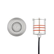 WAC 2in Inground LED 12V Slim Round Indicator Light with Honeycomb Louver in Stainless Steel