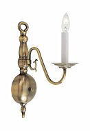 Williamsburgh 1-Light Wall Sconce in Antique Brass