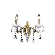 CWI Lighting Flawless 2 Light Wall Sconce with Antique Brass finish
