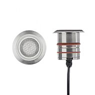 WAC 2in Inground LED 12V Round Indicator Light with Honeycomb Louver in Stainless Steel