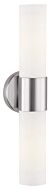 Access Aqueous 2 Light 21 Inch Wall Sconce in Brushed Steel