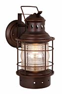 Hyannis 1-Light Outdoor Wall Mount in Burnished Bronze