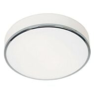 Access Lighting Aero 15.7 Inch 3 Light Opal Glass Flush Mount in Chrome