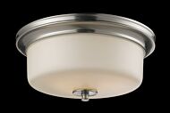 Z-Lite Cannondale 3-Light Flush Mount Ceiling Light In Brushed Nickel