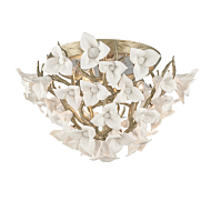 Corbett Lily 3 Light Ceiling Light in Enchanted Silver Leaf
