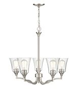 Millennium Caily 5 Light Chandelier in Brushed Nickel