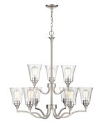 Millennium Caily 9 Light Chandelier in Brushed Nickel