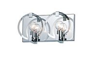 Maxim Looking Glass 2 Light Wall Sconce in Polished Chrome