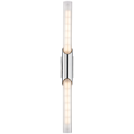 Hudson Valley Pylon 2 Light 26 Inch Wall Sconce in Polished Chrome