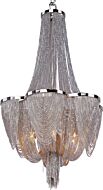 Maxim Chantilly 6 Light Silver Chandelier in Polished Nickel
