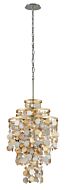 Corbett Ambrosia 5 Light Pendant Light in Gold Silver Leaf And Stainless