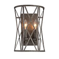 Millennium Lighting Lakewood 2 Light Wall Sconce in Antique Silver