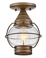 Cape Cod 1-Light Small Convertible Flush Mount Ceiling Light in Burnished Bronze