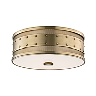 Hudson Valley Gaines 3 Light Ceiling Light in Aged Brass