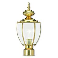 Outdoor Basics 1-Light Outdoor Post-Top Lanterm in Polished Brass