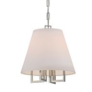 Libby Langdon for Crystorama Westwood 14 Inch Mini Chandelier in Polished Nickel