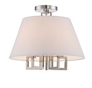 Libby Langdon for Crystorama Westwood 16 Inch Ceiling Light in Polished Nickel