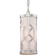 Libby Langdon for Crystorama Jennings 14.25 Inch Pendant in Polished Nickel