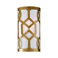 Libby Langdon for Crystorama Jennings 12 Inch Wall Sconce in Aged Brass