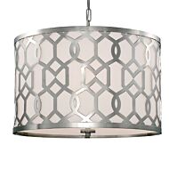 Libby Langdon for Crystorama Jennings 24 Inch Drum Chandelier in Polished Nickel