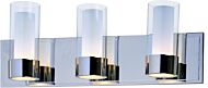 Maxim Silo 3 Light Bathroom Vanity Light in Polished Chrome