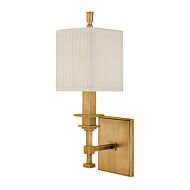 Hudson Valley Berwick 15 Inch Wall Sconce in Aged Brass