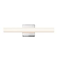 Sonneman SQ Bar 18 Inch LED Bathroom Vanity Light in Polished Chrome